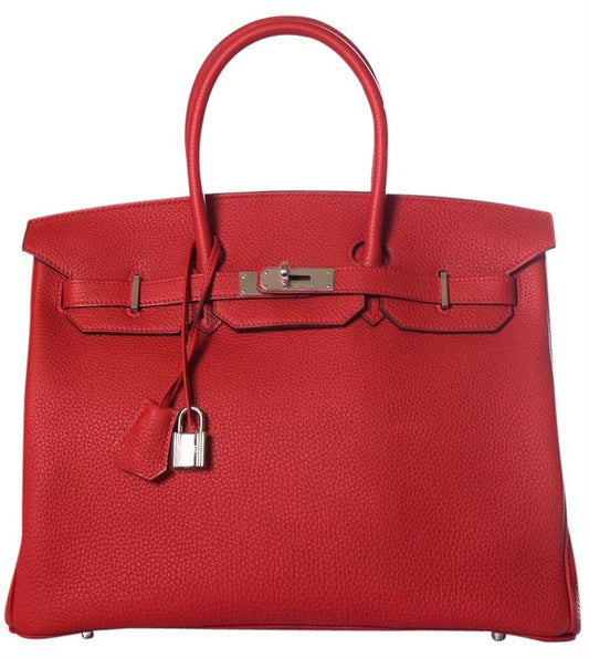 HermesBirkin Togo Geranium Leather Tote