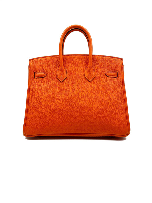 Hermes Orange Birkin 25 Bag