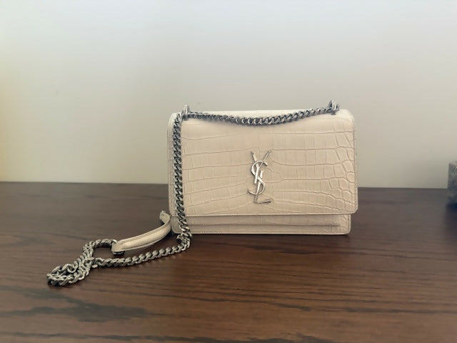 Saint Laurent Sunset Medium White Handbag