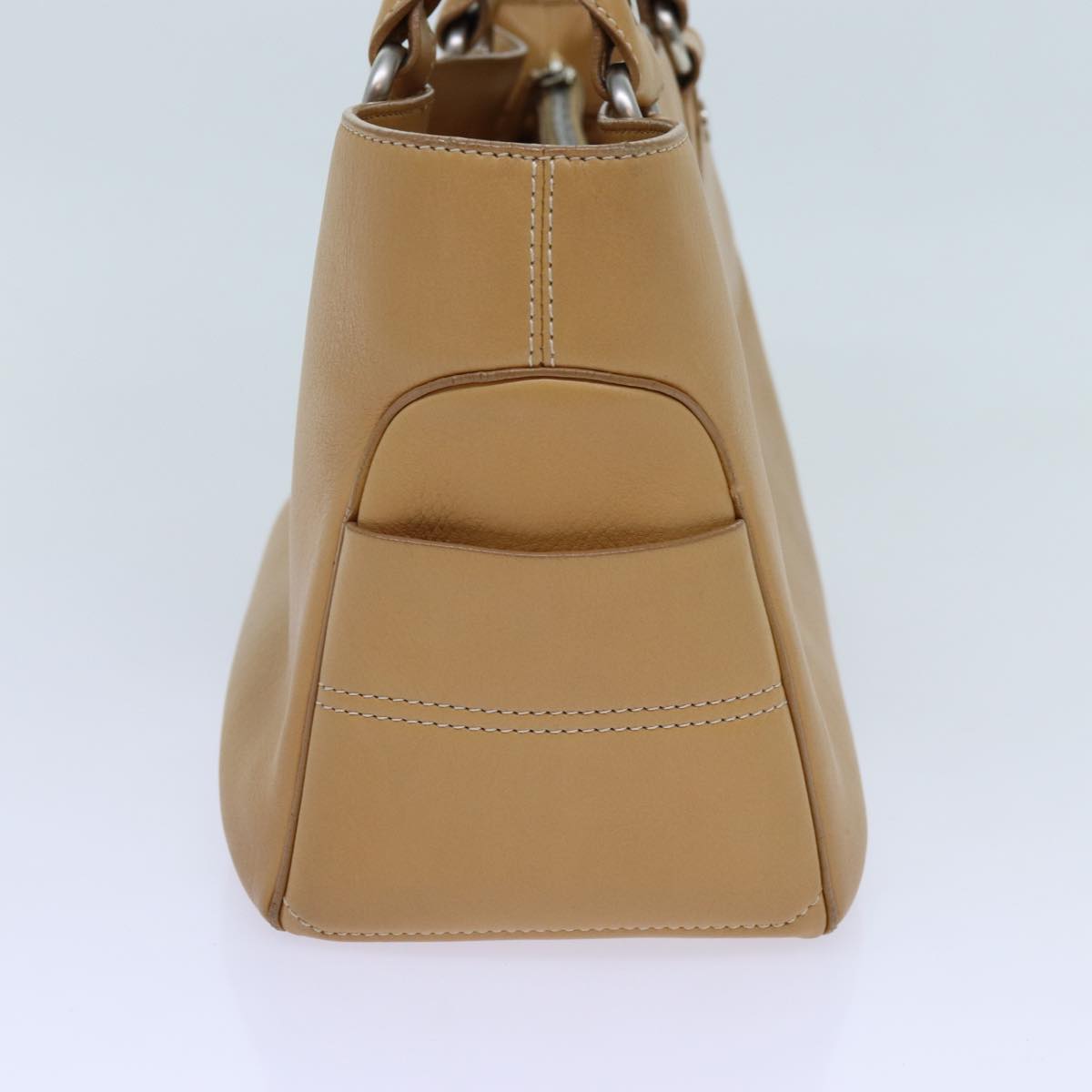 Luxury CELINE Boogie Hand Bag Leather Beige  hk1218