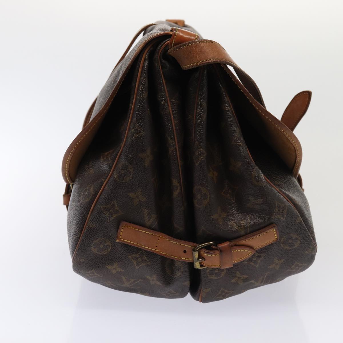 LOUIS VUITTON Monogram Saumur 35 Shoulder Bag M42254 LV Auth hk1445
