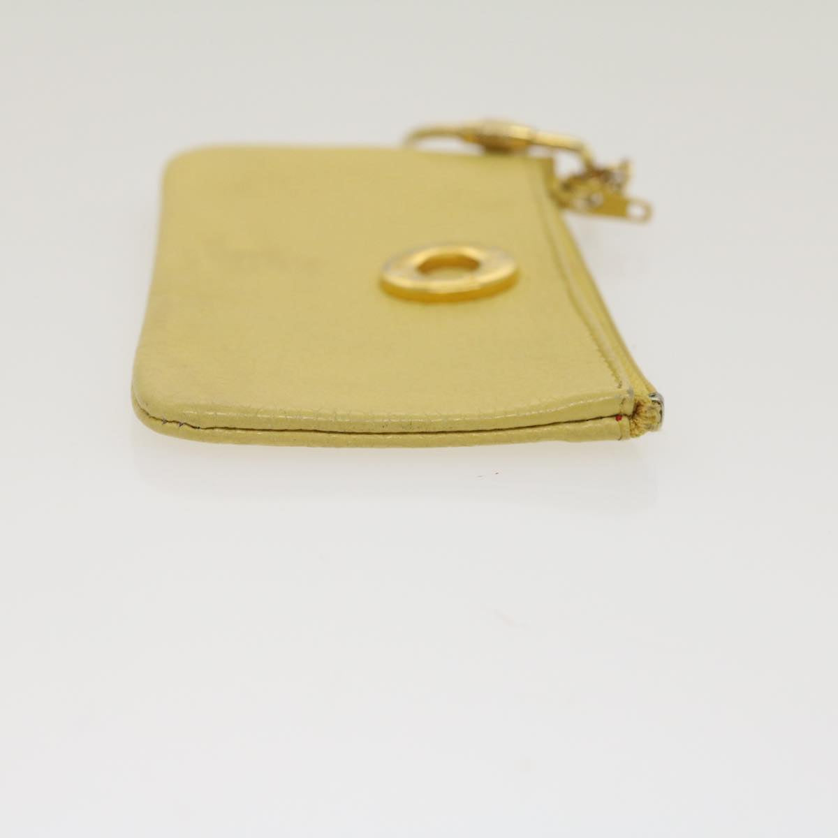 Luxury CELINE Coin Purse Leather Yellow  hk413