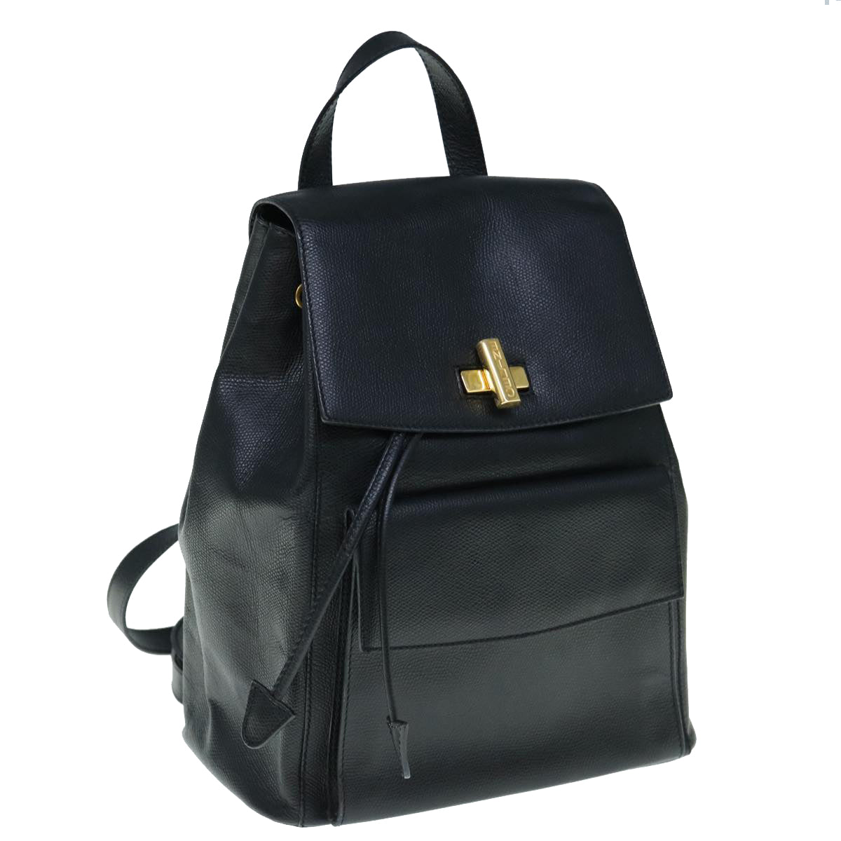 Luxury CELINE Macadam Backpack Leather Black  hk993