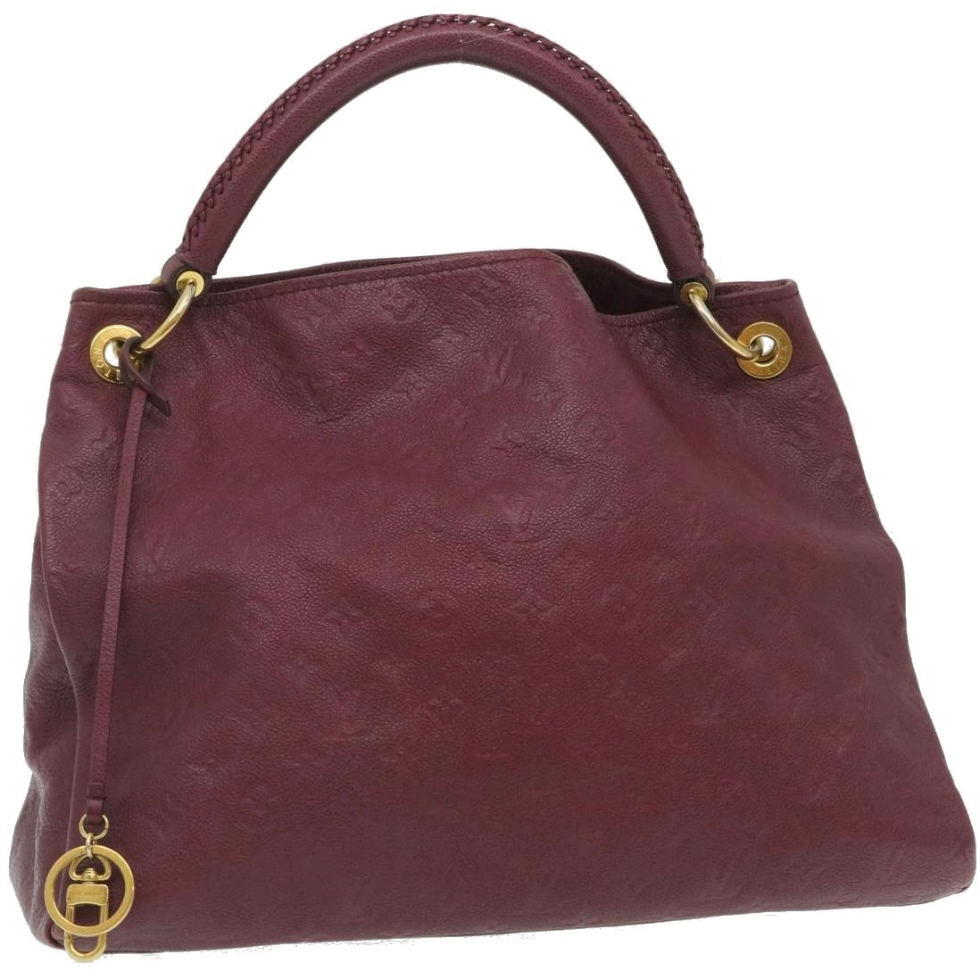 LOUIS VUITTON Monogram Empreinte Artsy MM Shoulder Bag Purple M94047 Auth hs786A
