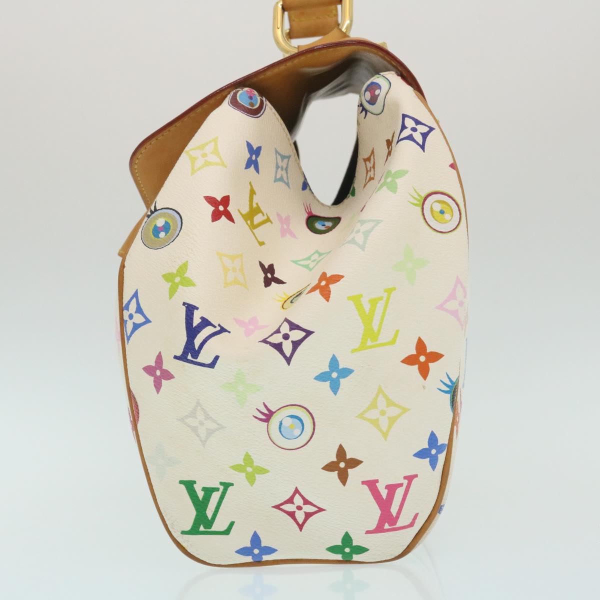 LOUIS VUITTON Monogram Multicolor Sac Retro GM Hand Bag White M92053 Auth hs958A