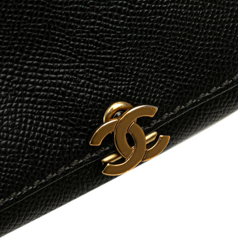 Chanel Coco Mark Caviar Coin Case Handbag