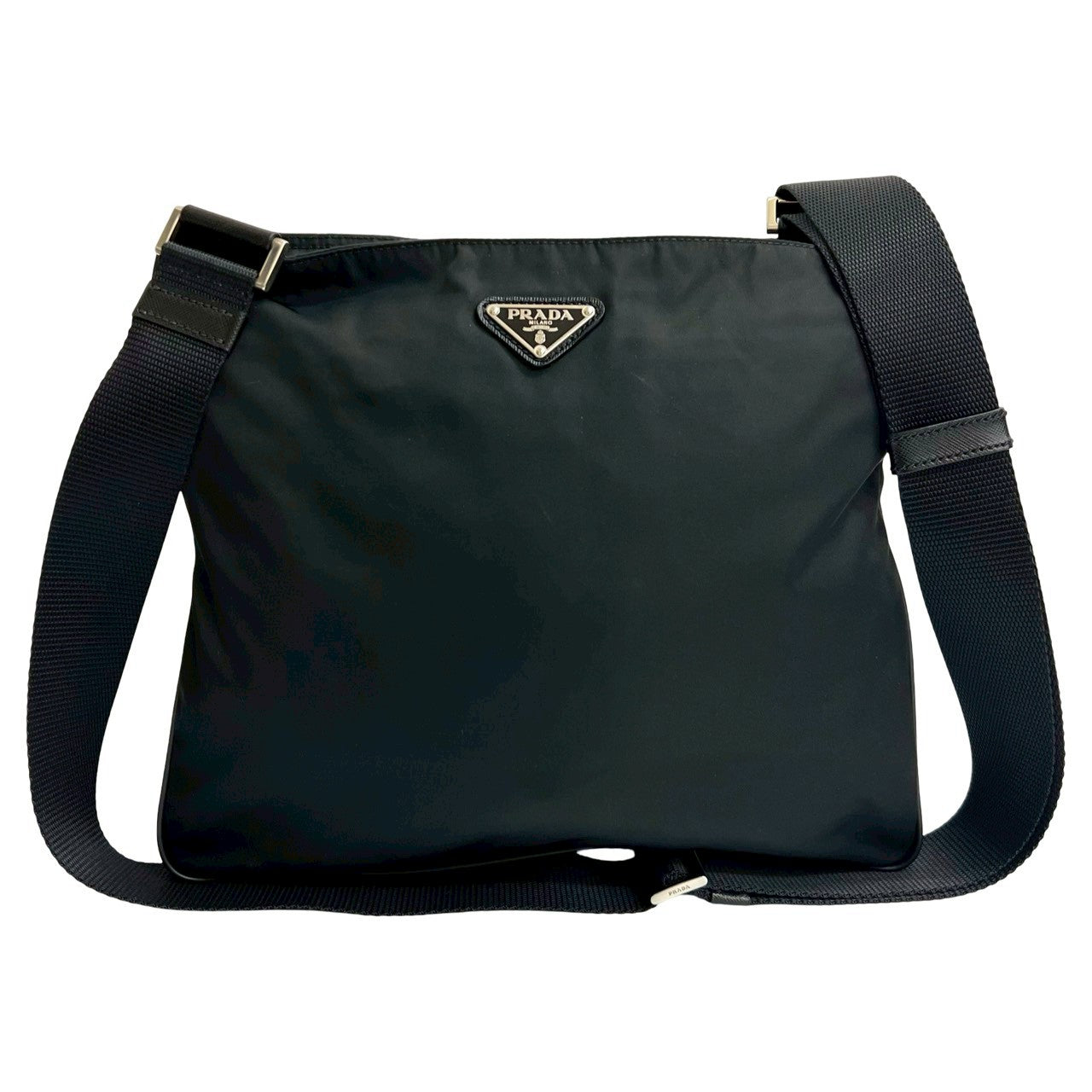 Prada Saffiano Leather Tessuto Nylon Shoulder Bag