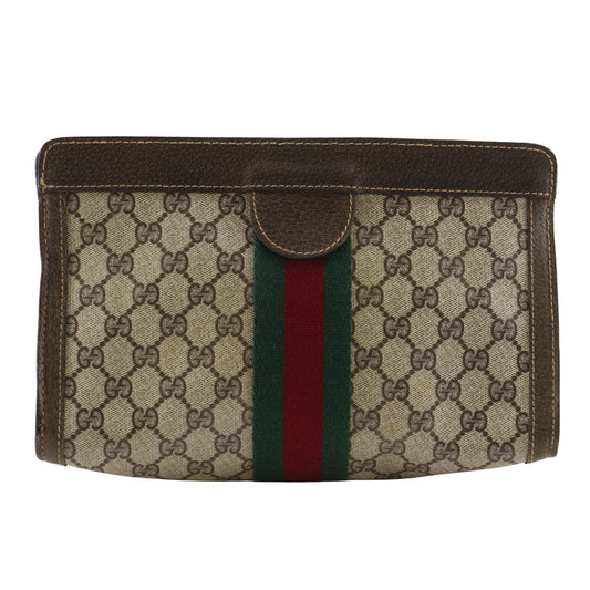 Gucci GG Plus Leather Clutch Bag