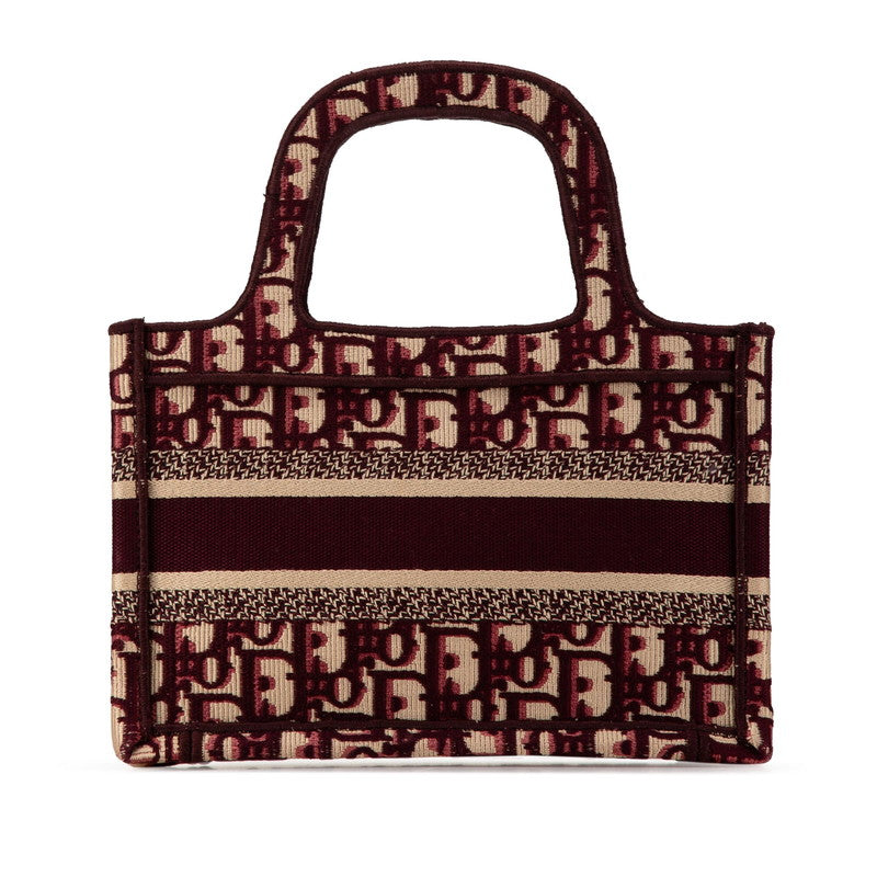 Dior Lady Dior Oblique Embroidery Canvas Handbag