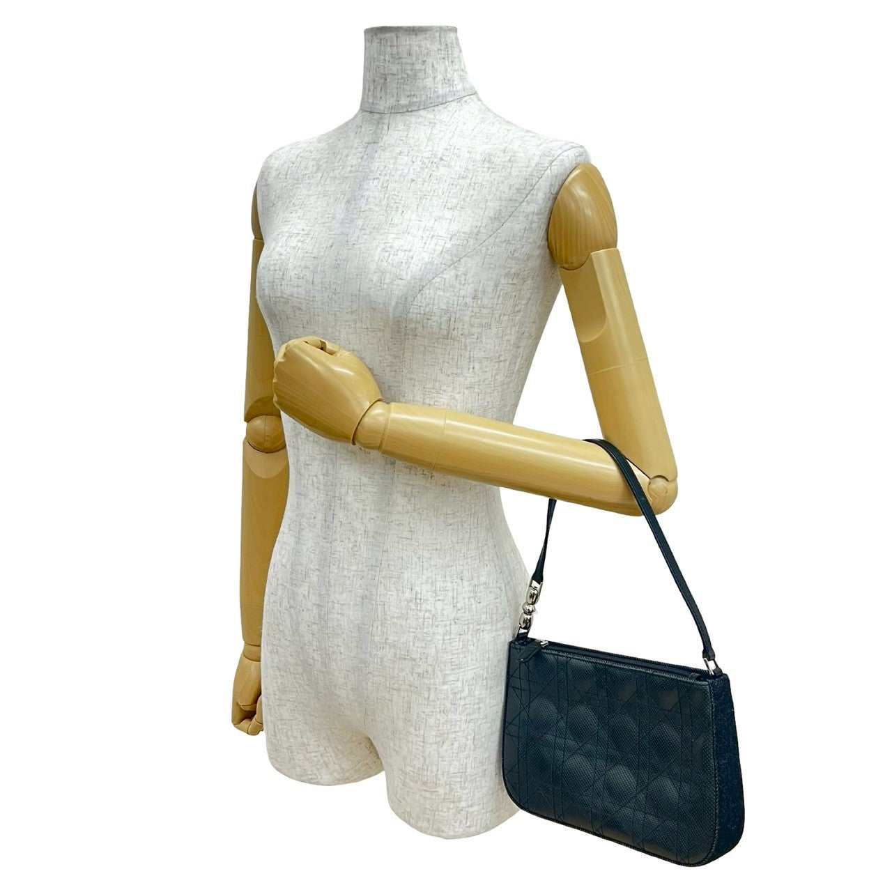 Christian Dior Cannage Stitch Leather Shoulder Bag