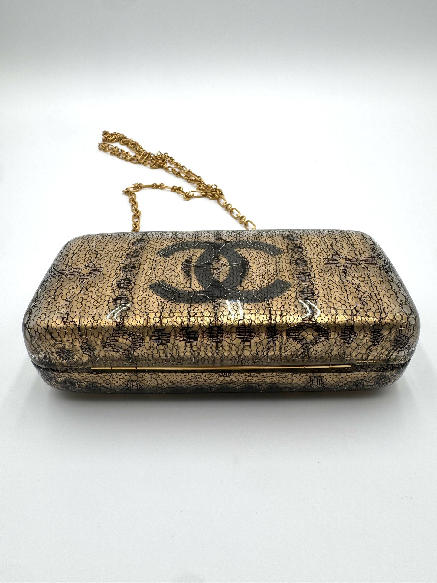 Chanel  2004-2005 Lace Gold Minaudière