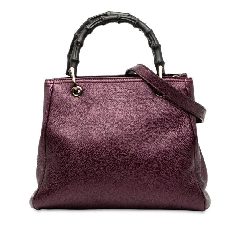 Gucci Bamboo Shopper Leather 2way Bag