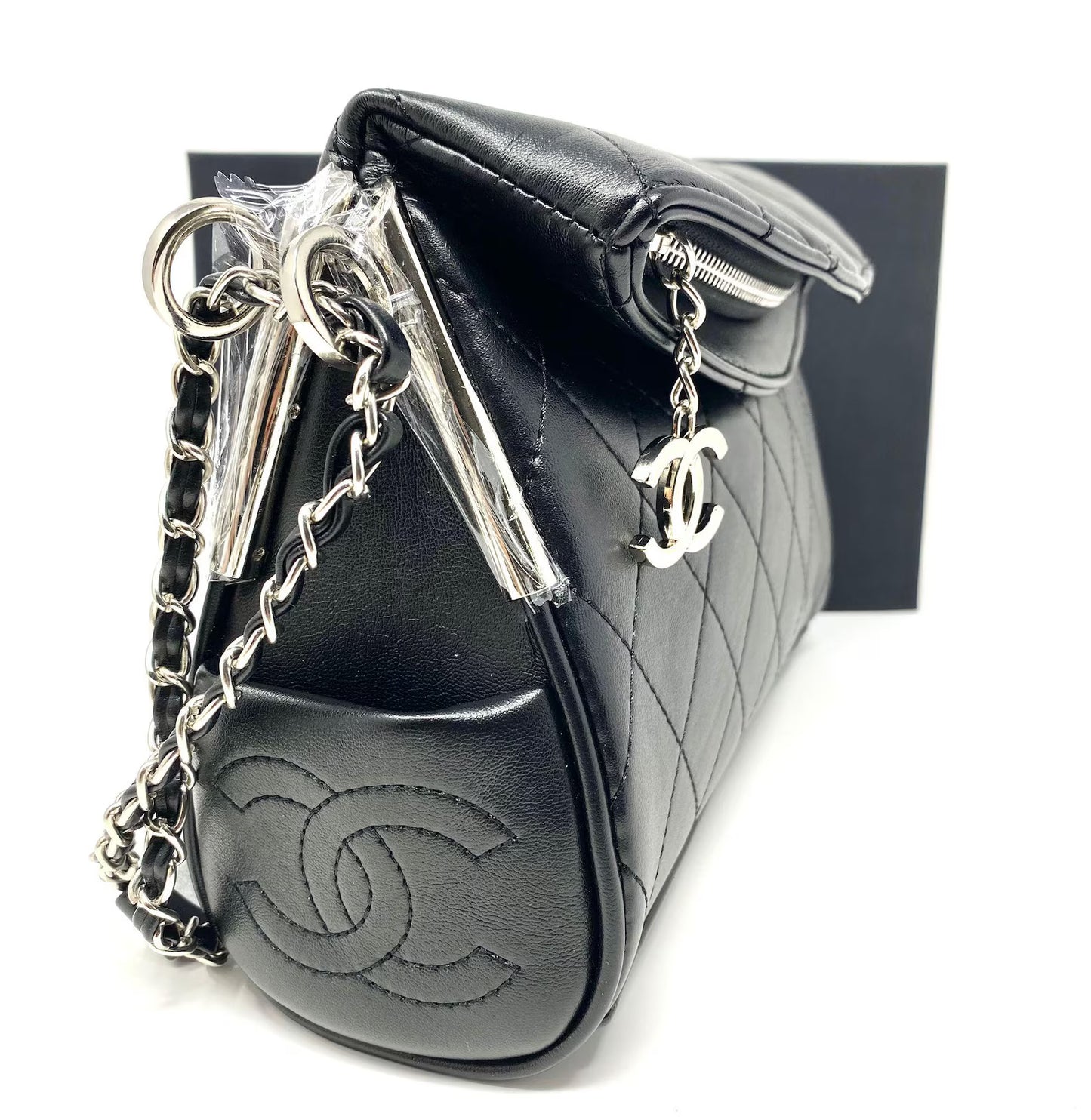 Chanel Quilted Leather Flap Shoulder Bag Black