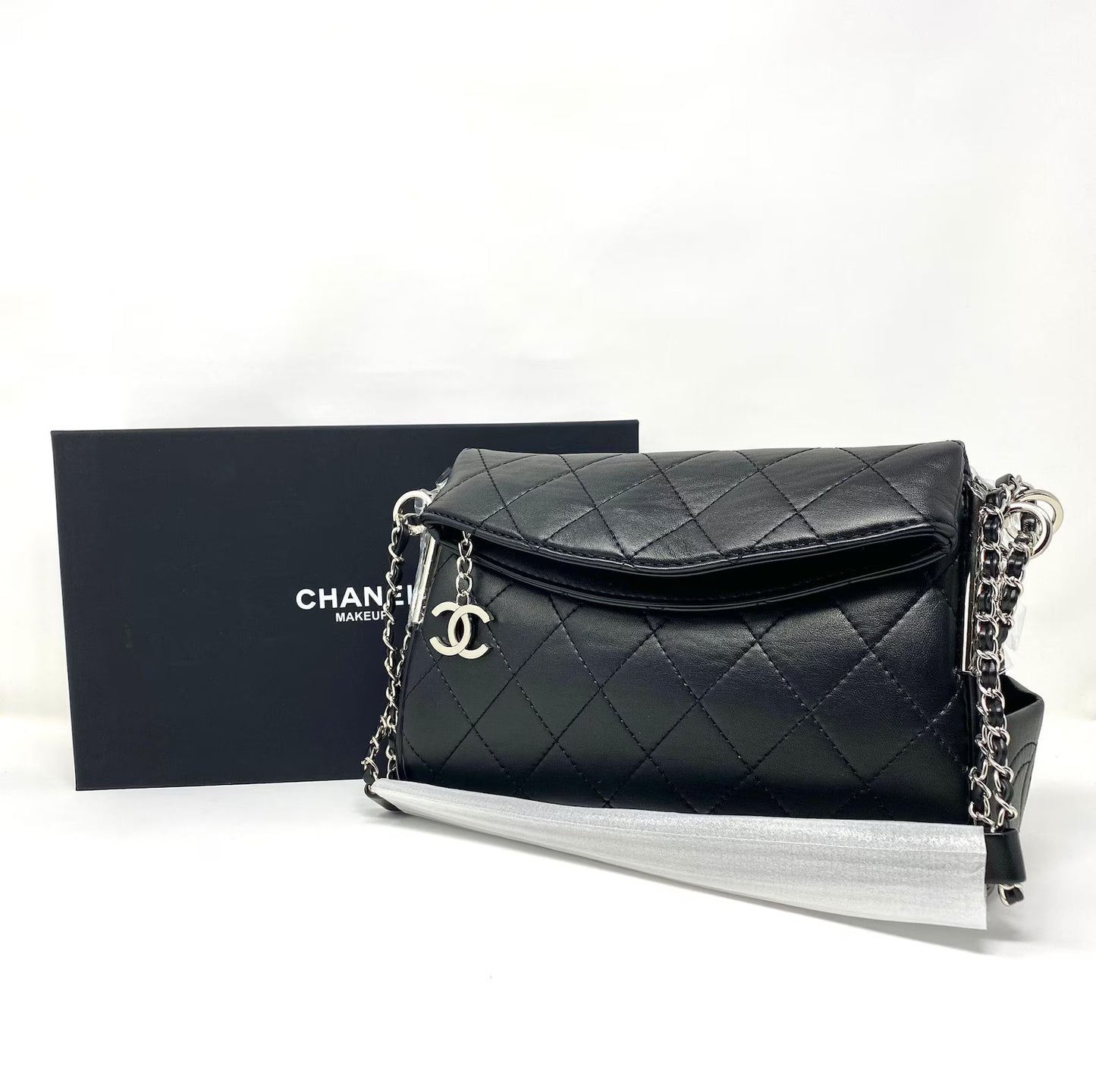 Chanel Quilted Leather Flap Shoulder Bag Black