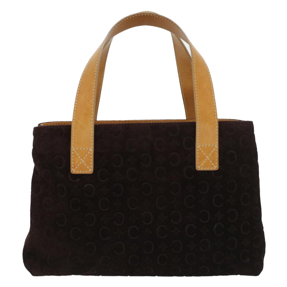 Luxury CELINE Macadam Canvas Clutch Hand Bag PVC Leather 3Set Brown purple im395