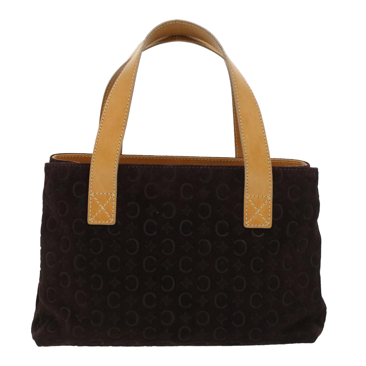 Luxury CELINE Macadam Canvas Clutch Hand Bag PVC Leather 3Set Brown purple  im395