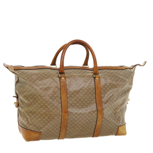 Luxury CELINE Macadam Canvas Boston Bag PVC Leather Beige im402