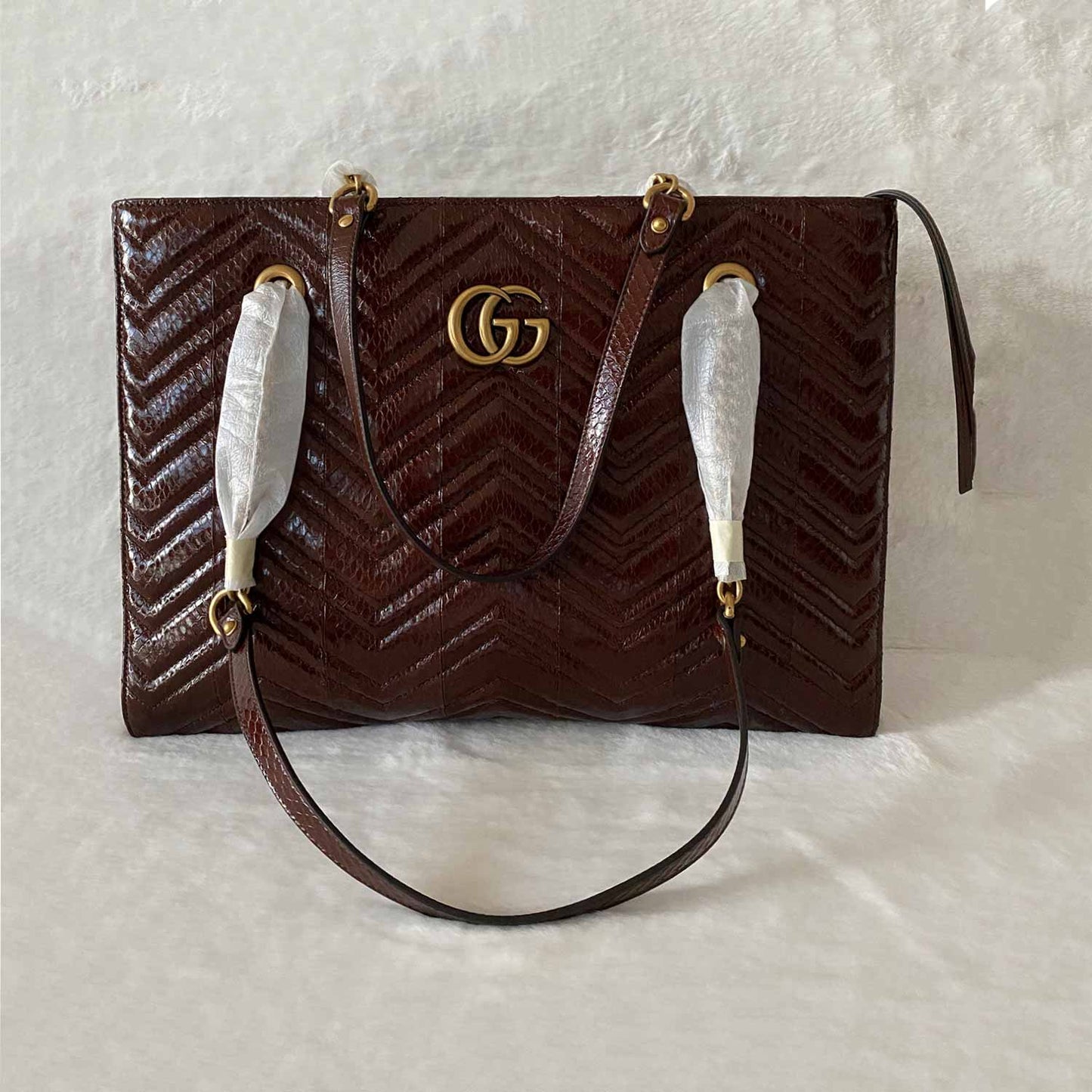 Gucci GG Marmont Leather Chain Tote Style 1