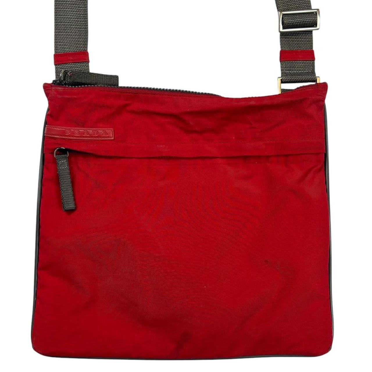 Prada sport red crossbody side bag