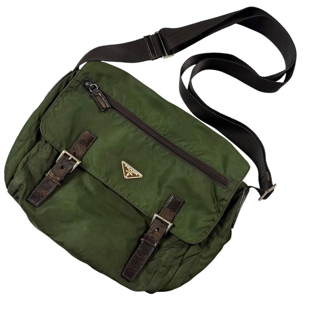 Prada triangle logo crossbody side bag