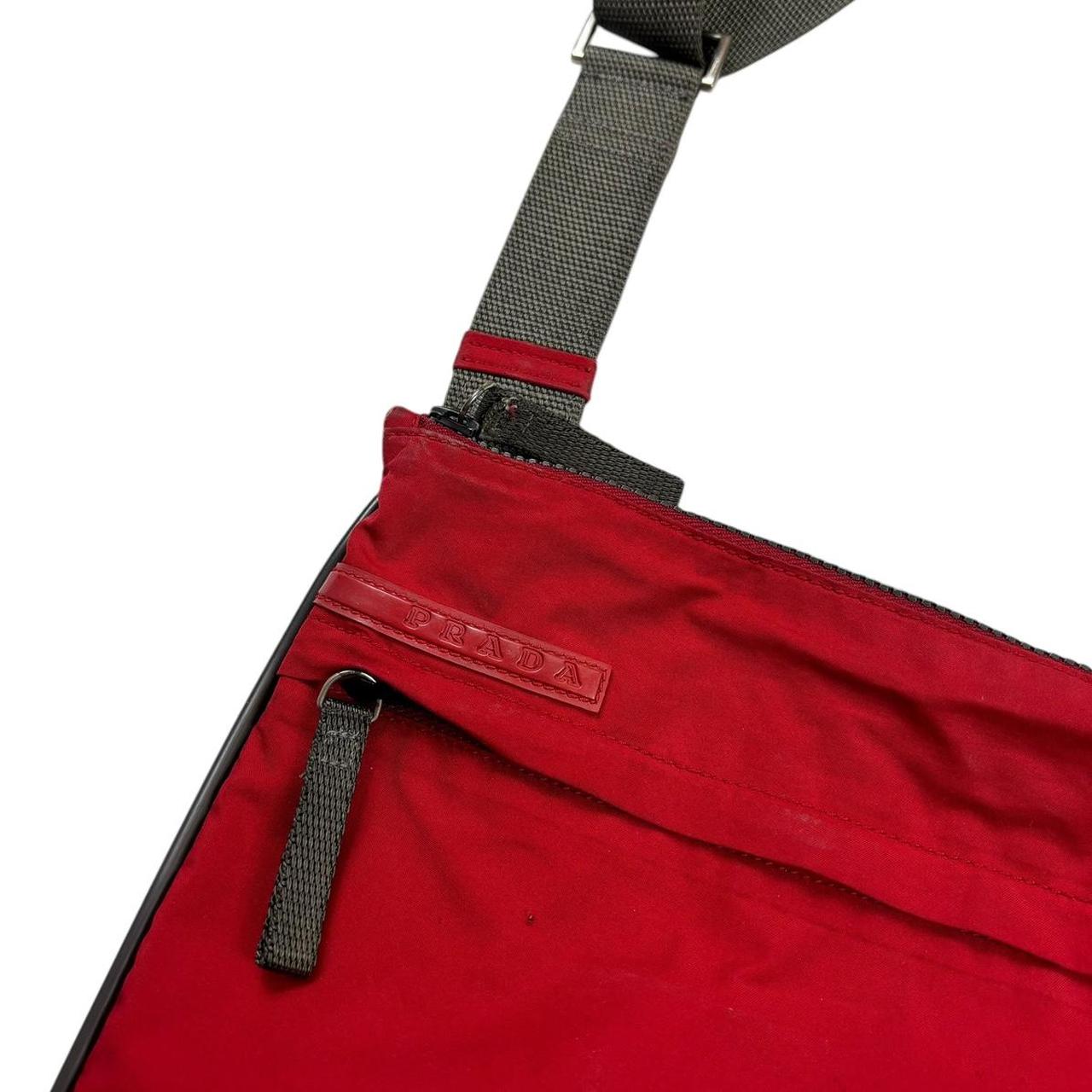 Prada sport red crossbody side bag