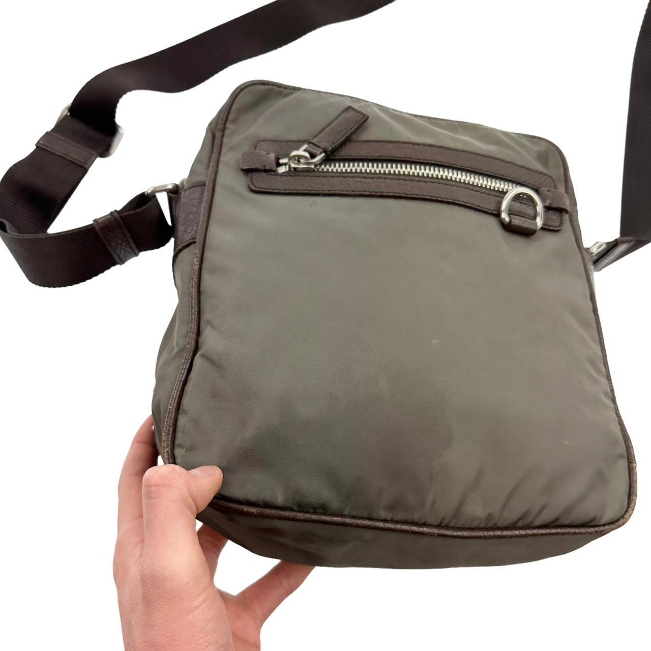 Prada nylon and leather cross body bag