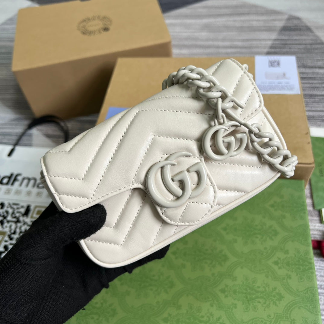 Gucci GG Marmont Leather Chain Shoulder Bag Style 29