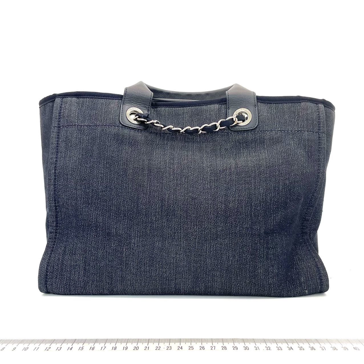 Chanel Deauville Tote Denim Medium Orange Print