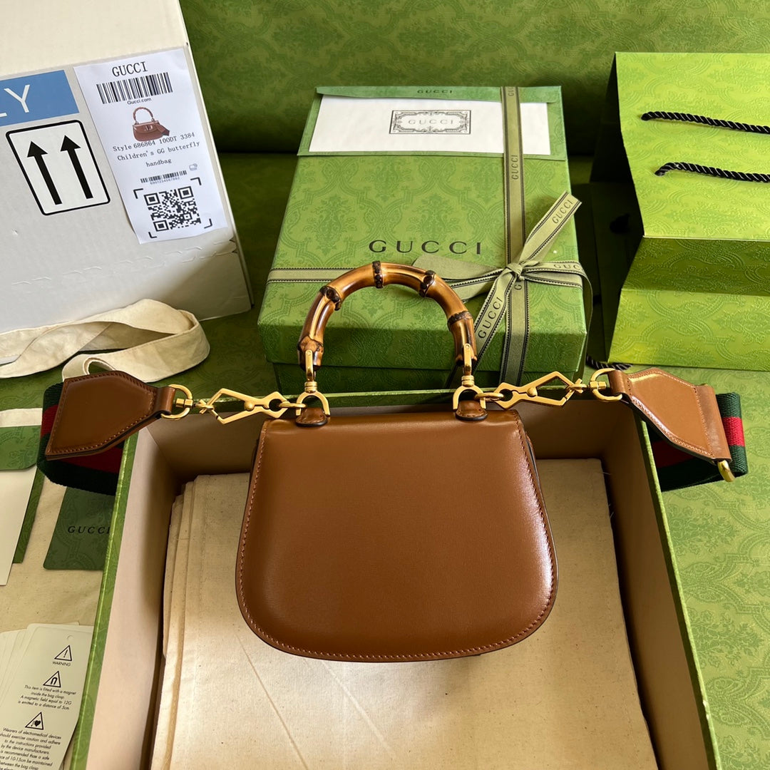 Gucci Bamboo Leather Shoulder Bag Style 10