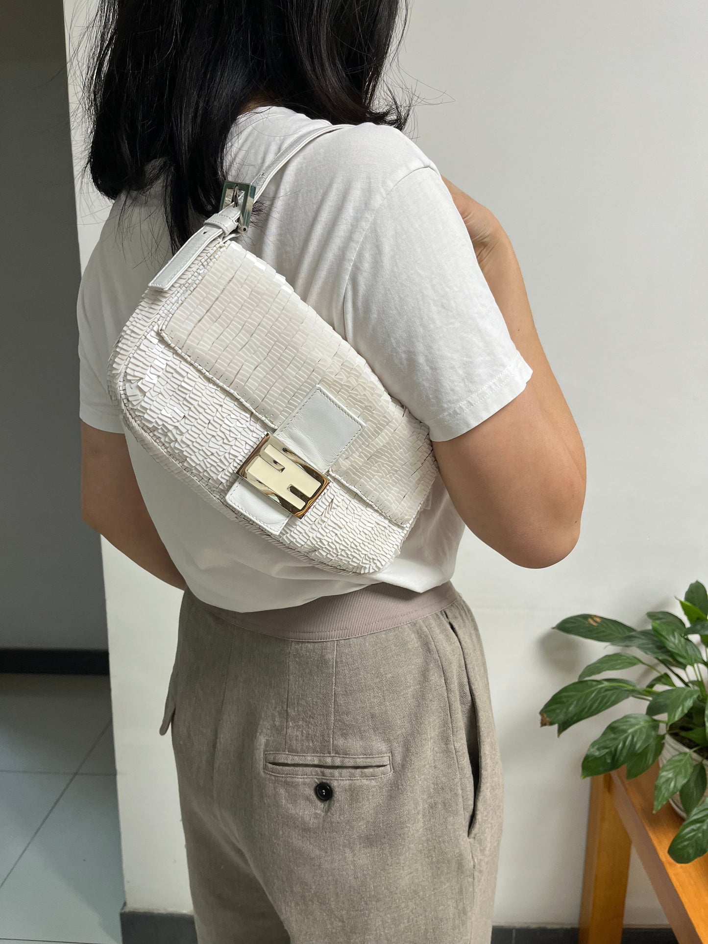 FENDI Baguette Snow White sequins excellent condition
