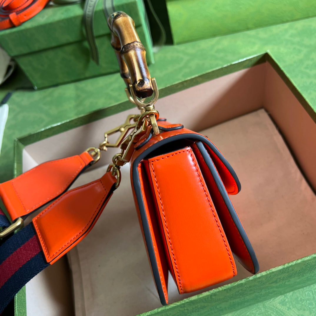 Gucci Bamboo Leather Shoulder Bag Style 7