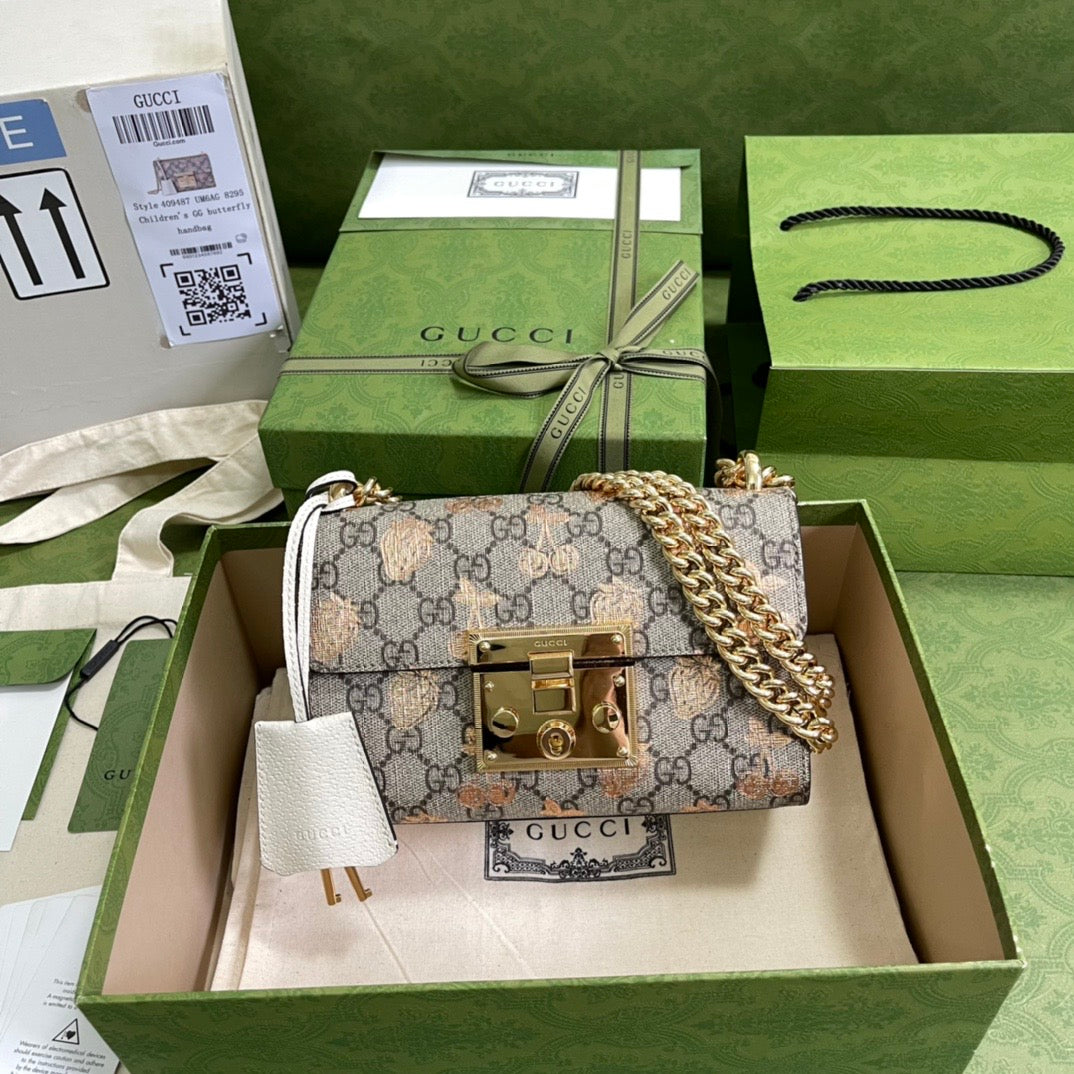 Gucci Padlock Leather Monogram Shoulder Bag Style 2