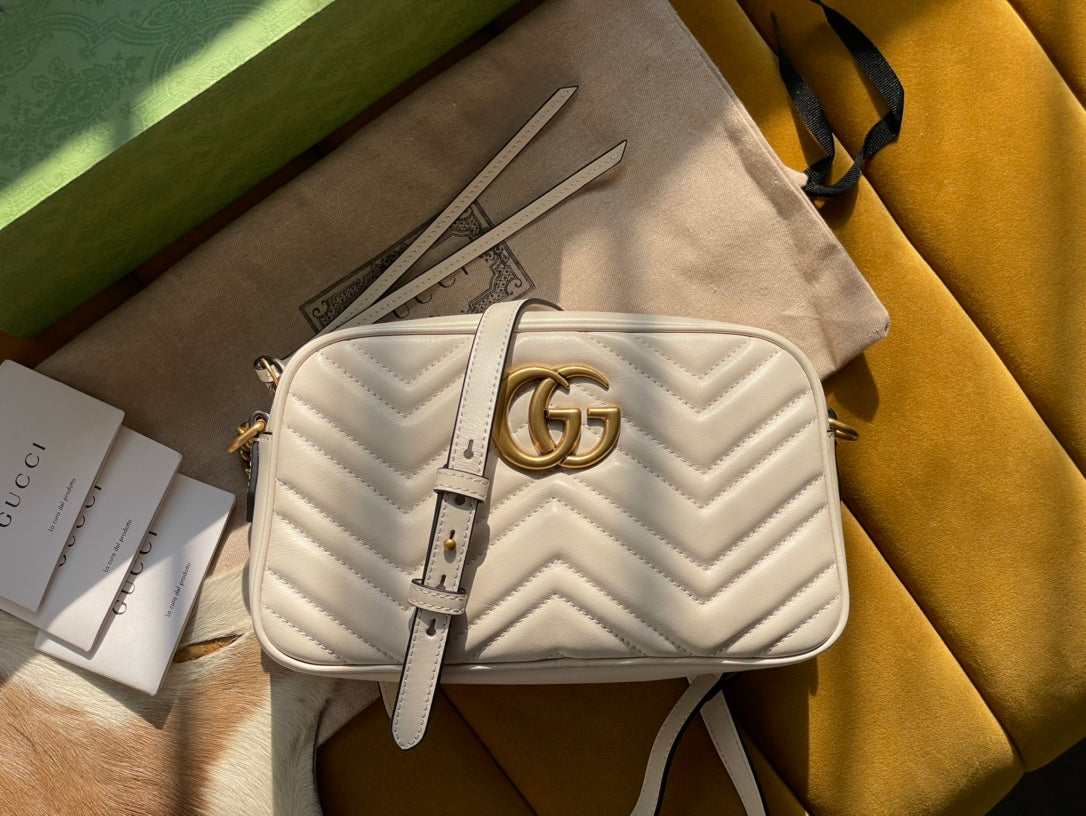 Gucci GG Marmont Leather Chain Crossbody Style 5