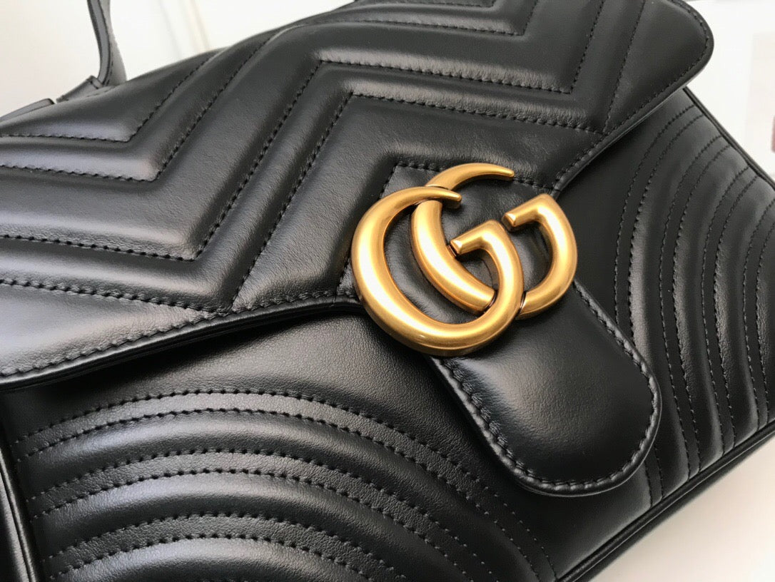 Gucci GG Marmont Leather Chain Shoulder Bag Style 26