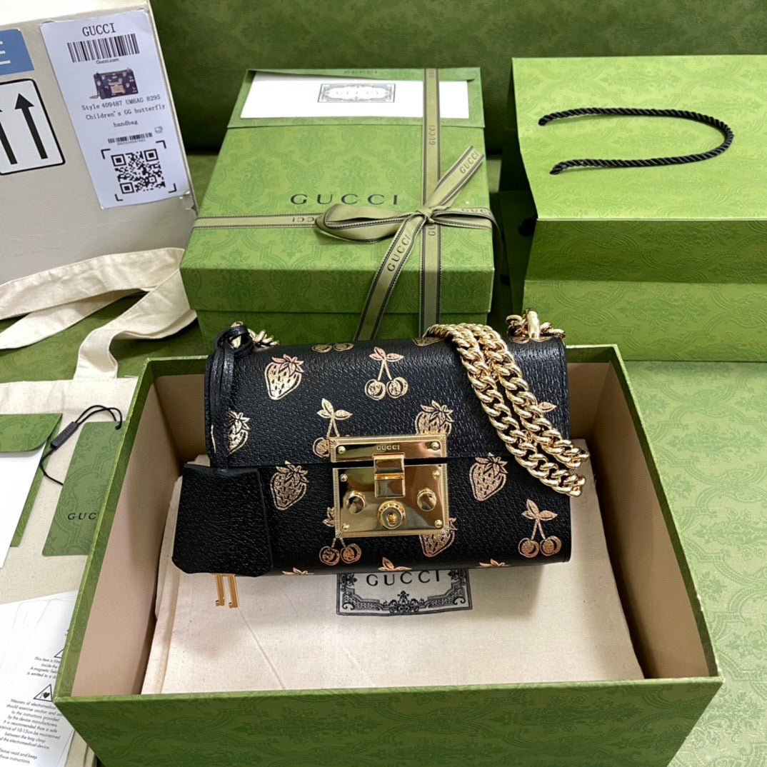 Gucci Padlock Leather Chain Shoulder Bag Style 5