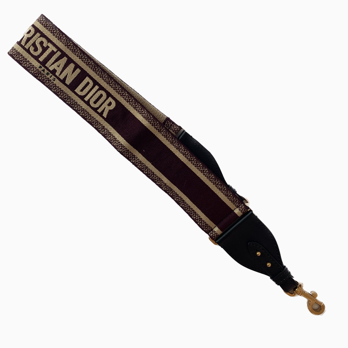 Dior Strap red and beige canvas with Dior Logo Embroidery