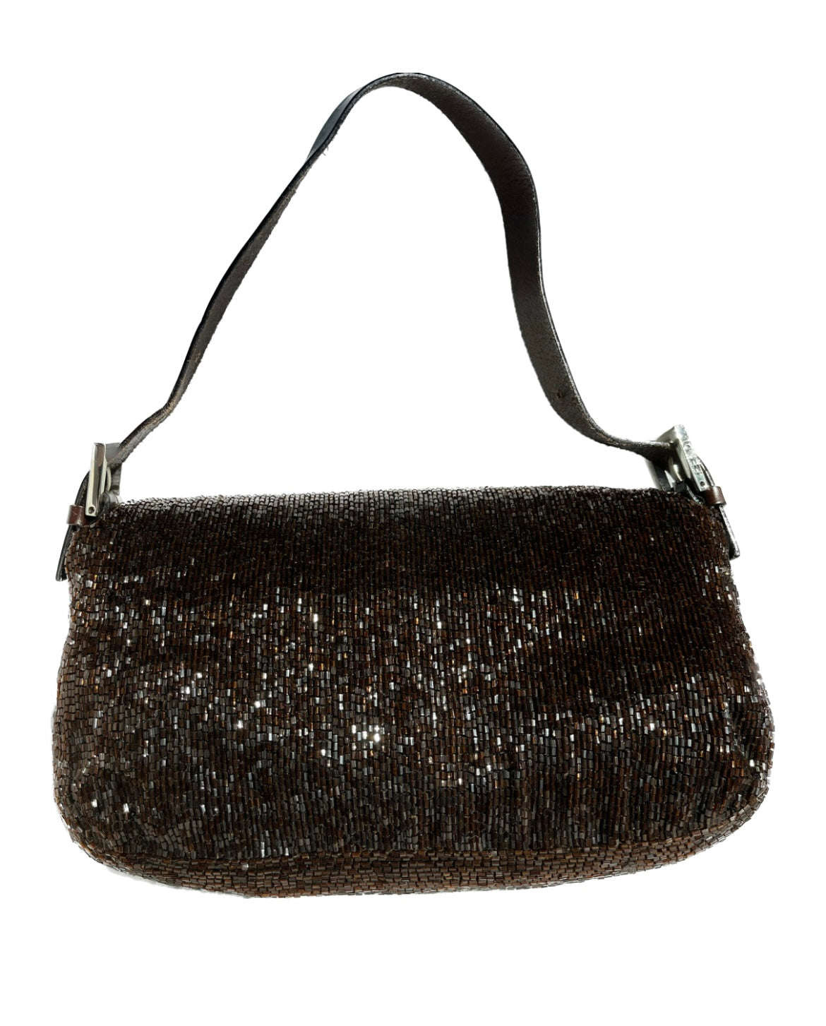 FENDI Baguette chocolate brown beads excellent condition
