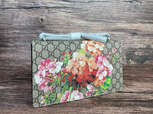 Gucci Flora Canvas Chain Shoulder Bag