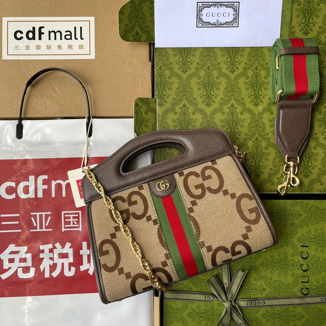 Gucci Ophidia Canvas Chain Tote Style 1