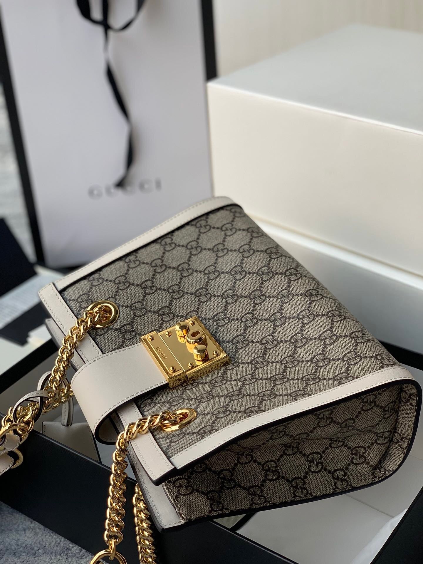 Gucci Padlock Leather Chain Shoulder Bag Style 19
