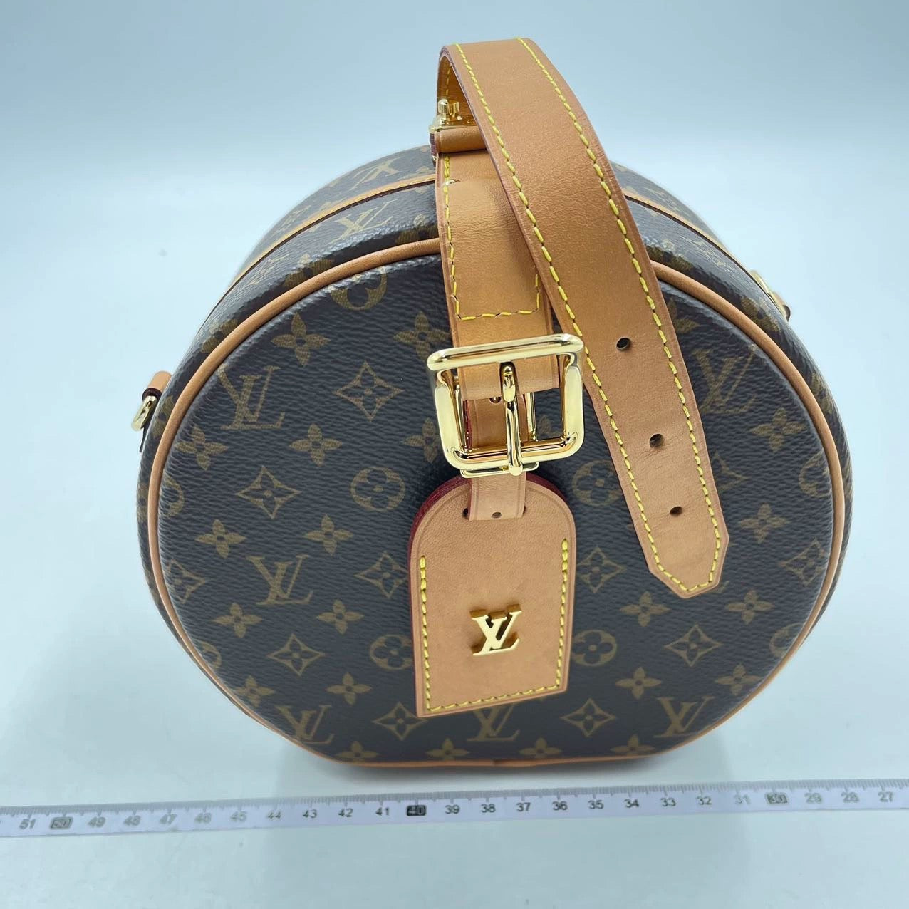 Louis Vuitton Petite BoÃ®te Chapeau Stiff Leather Crossbody Bag