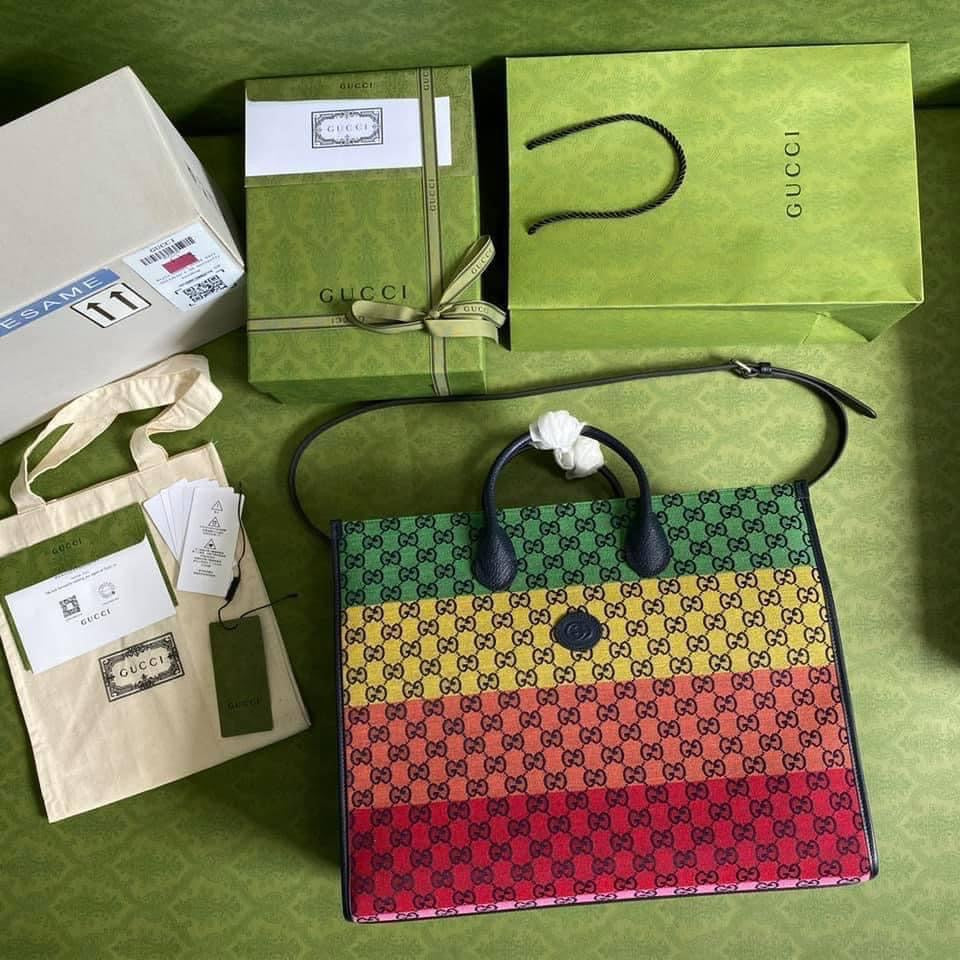 Gucci Leather Canvas Tote Style 15