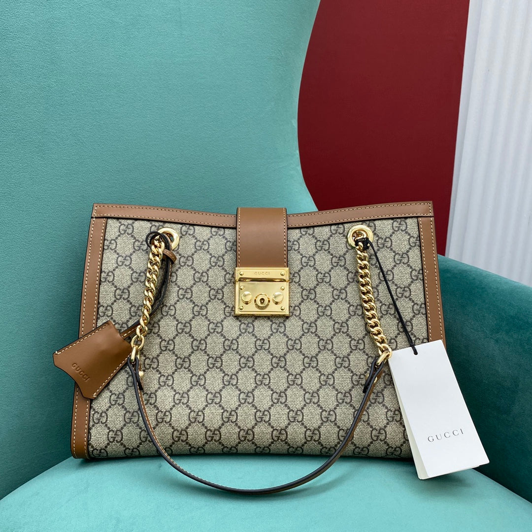 Gucci Padlock Leather Chain Shoulder Bag Style 16
