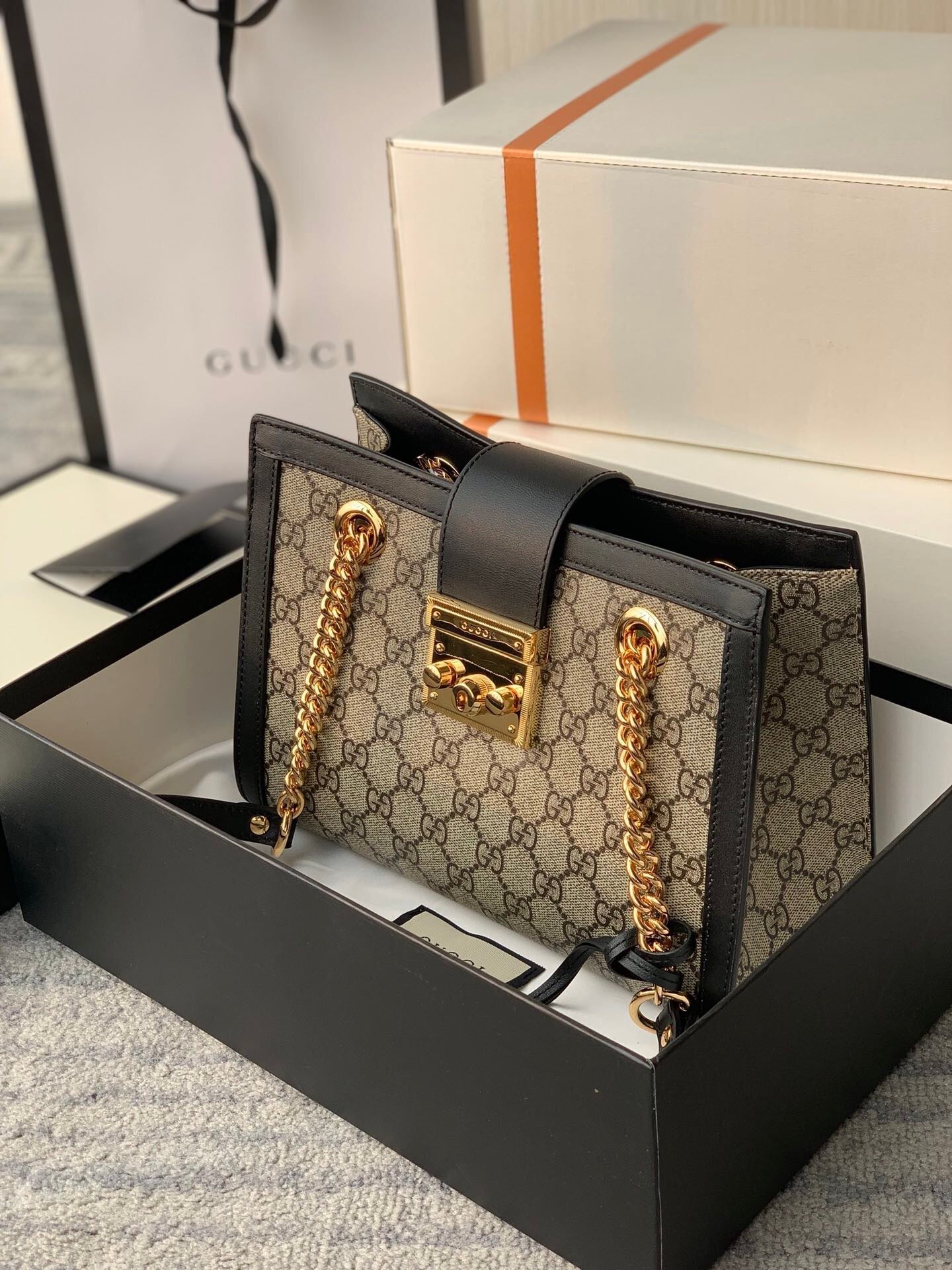 Gucci Padlock Leather Chain Shoulder Bag Style 7
