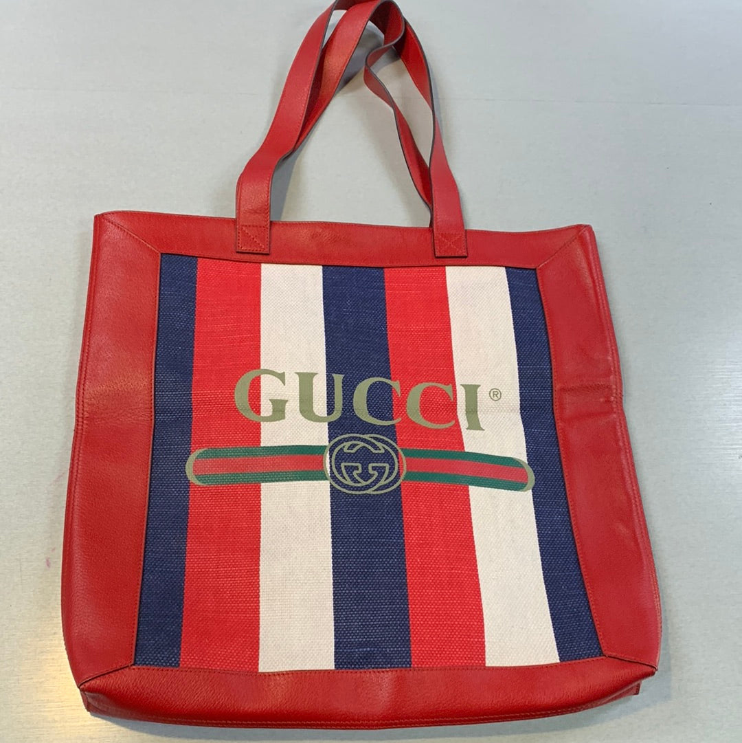 Gucci Leather Canvas Tote Style 17