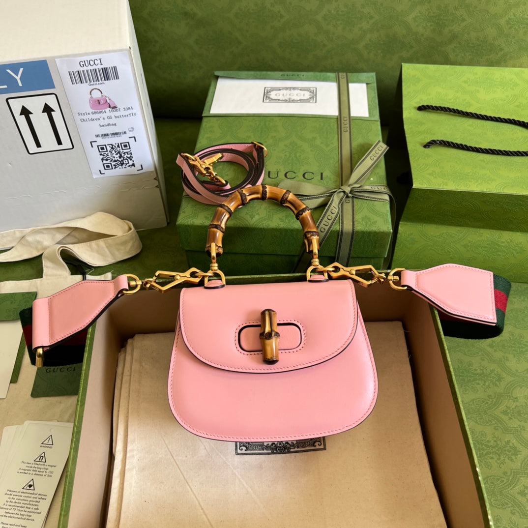Gucci Bamboo Leather Shoulder Bag Style 17