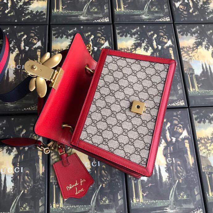 Gucci Monogram Leather Canvas Shoulder Bag