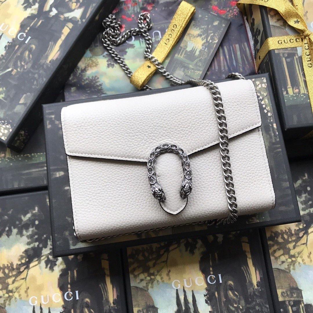 Gucci Pink Leather Chain Shoulder Bag