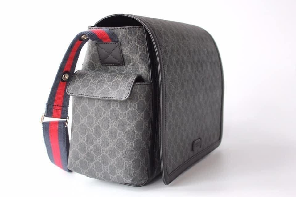 Gucci GG Supreme Leather Canvas Shoulder Bag Style 1