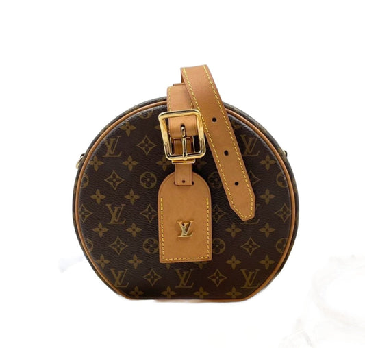 Louis Vuitton Petite BoÃ®te Chapeau Stiff Leather Crossbody Bag